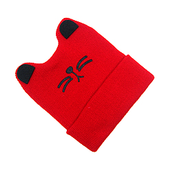 Красный Ручная работа вязания крючком детская шапочка, красные, 170~180x150~160 мм