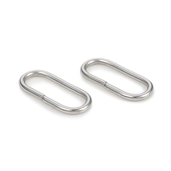 Stainless Steel Color 304 Stainless Steel Linking Rings, Quick Link Connectors,  Closed but Unsoldered, Oval, Stainless Steel Color, 23x10x1.6mm, Inner Diameter: 19.8x6.6mm
