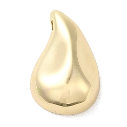 Real 18K Gold Plated Brass Pendants, Teardrop, Real 18K Gold Plated, 24.5x15.5x7mm, Hole: 1.5x3mm