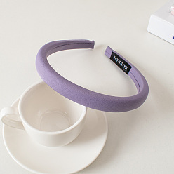 5# Purple Простые однотонные пучки волос, винтажная увеличивающая повязка на голову - элегантный головной убор-заколка