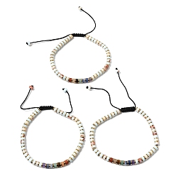 Шушан Камень Регулируемые браслеты из натурального камня шоушань и немагнитного гематита, унисекс., внутренний диаметр: 2.09~3.19 дюйм (5.3~8.1 см)