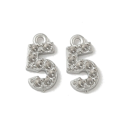 Нержавеющая Сталь Цвет 304 Настройки горный хрусталь из нержавеющей стали кулон, число, цвет нержавеющей стали, 8x4x1 мм, отверстие : 0.8 мм, пригодный для стразов 1 мм