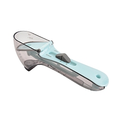 Аквамарин Полипропиленовые пластиковые регулируемые мерные ложки, инструмент для выпечки, аквамарин, 160x38x49 мм