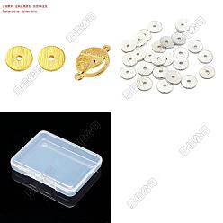 Gemischte Farbe 260 Stk. 2 Farben Messing-Distanzperlen, langlebig überzogen, heishi Perlen, Scheibe, Gemischte Farbe, 6x0.5 mm, Bohrung: 1.2 mm, 130 Stk. je Farbe