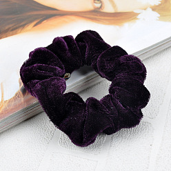 C91 deep purple Simple Plush Hairband for Autumn and Winter - Minimalist Hair Accessories.