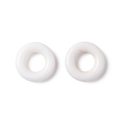 Natural Agate Natural White Agate Beads, Disc/Donut, 8x1.5mm, Hole: 4mm