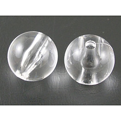 Clear Transparent acrylic beads, Round, White, about 8mm in diameter, hole:1.5mm, about 2000pcs/500g