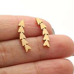 676 gold Earrings Girls Cute Spring Summer Butterfly Wings Heart Pattern Personality Earrings