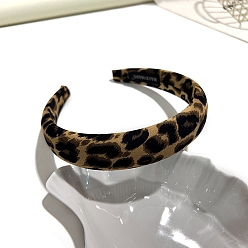 Сэнди Коричневый Ткань ленты для волос, ленты для волос, для женщин девушек, леопардовым принтом, песчаный коричневый, 160 мм