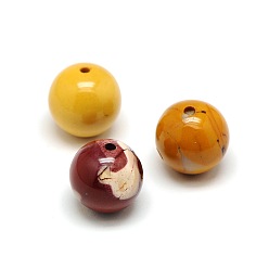 Mookaite Natural Mookaite Round Beads, 16~17mm, Hole: 2mm