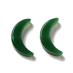 Vert Foncé Des billes de verre, feuille, vert foncé, 25~25.5x14x6mm, Trou: 1.5mm