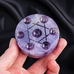 Amethyst Natural Amethyst Seven Star Array Base, for Gazing Divination or Feng Shui, and Fortune Telling Ball, 50~60mm