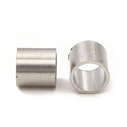 Stainless Steel Color 304 Stainless Steel Beads, Large Hole Beads, Column, Stainless Steel Color, 6x6mm, Hole: 5mm