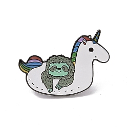 Unicorn Alloy Enamel Pins Brooch, for Backpack Clothes, Unicorn, 22x29x1mm