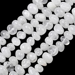 Quartz Crystal Natural Quartz Crystal Beads Strands, Rock Crystal, Nuggets, Tumbled Stone, 9~15x9~15x5~9mm, Hole: 0.8mm, about 49pcs/strand, 15.35''(39cm)