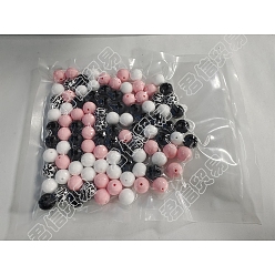 Mixed Color 100Pcs Silicone Beads, Round, Mixed Color, 14.5~15mm, Hole: 2~2.2mm