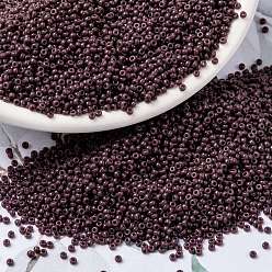 (RR497) Opaque Chocolate Миюки круглые бусины рокайль, японский бисер, 15/0, (rr 497) непрозрачный шоколад, 15/0, 1.5 мм, отверстие : 0.7 мм, Около 5555 шт / 10 г