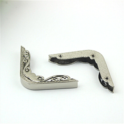 Platinum Alloy Bag Decorate Corners Protector, L-shaped Edge Guard Protector, for Handbags Book Album Accessories, Platinum, 4.5x4.5x0.7cm