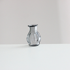 Silver Transparent Miniature Glass Vase Bottles, Micro Landscape Garden Dollhouse Accessories, Photography Props Decorations, Silver, 14.5x22mm