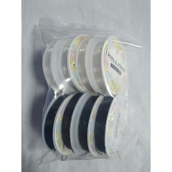 (52) Непрозрачная лаванда 8 рулоны 2 цвета эластичная кристаллическая нить, шнур из эластичной нити, для изготовления украшений из бисера, разноцветные, 0.6 мм, около 16.4 ярдов (15 м) / рулон, 4 валки / цвет