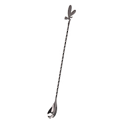 Electrophoresis Black 304 ложка для перемешивания воска с длинной ручкой из нержавеющей стали, ложка для смешивания, для свечных инструментов, электрофорез черный, 40 см