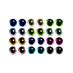 Flat Round Glass Doll Craft Eyes Cabochons, for Doll Making, Flat Round, 12mm, 100pcs/bag