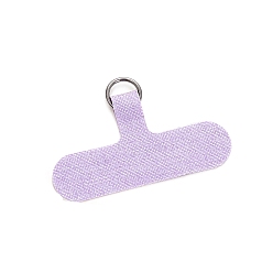 Lilac PVC Mobile Phone Lanyard Patch, Phone Strap Connector Replacement Part Tether Tab for Cell Phone Safety, Lilac, 6x3cm