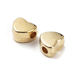 Golden CCB Plastic Beads, Heart, Golden, 5.5x6.5x3.5mm, Hole: 1.8mm