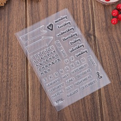 Word Clear Plastic Stamps, for DIY Scrapbooking, Photo Album Decorative, Cards Making, Stamp Sheets, Word, 160x110mm