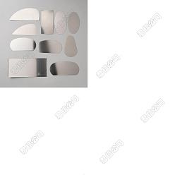 Нержавеющая Сталь Цвет 10шт. резак для глины из нержавеющей стали, для изготовления глиняных форм своими руками, разнообразные, цвет нержавеющей стали, 51~120x51x0.1 мм