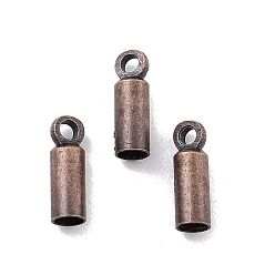 Красная Медь Стойки обшивки концов латуни шнур, без кадмия и без свинца, колонка, Красная медь, 0.8x0.25x0.12 см