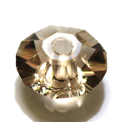 BurlyWood Imitation Austrian Crystal Beads, Grade AAA, Faceted, Flat Round, BurlyWood, 4.5x2.5mm, Hole: 0.7~0.9mm