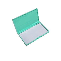 Medium Aquamarine Magnetic Needle Storage Case, Stitching Sewing Pin Plastic Box, Rectangle, Medium Aquamarine, 66x110x10mm