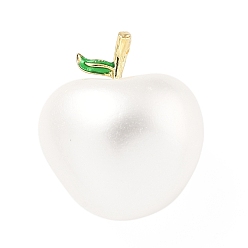 Снежный Оболочки жемчужина подвески, с латунной фурнитурой , без свинца и без кадмия, стойки покрытие, долговечный, реальный 18 k позолоченный, снег, 23.5x20.5x17 мм, отверстие : 4x2.5 мм