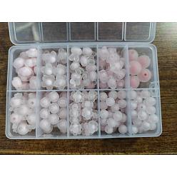 Mixed Color PandaHall Elite 189Pcs 10 Style Transparent Acrylic Beads, Bead in Bead, Faceted, Frosted, Mixed Color, 9.5~16.5x9~21x6~11.5mm, hole: 2~3mm, 189pcs/box