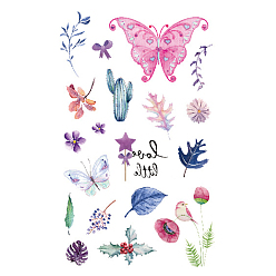 Бабочка Боди-арт татуировки наклейки, съемные временные татуировки бумажные наклейки, бабочки, 12x7.5 см