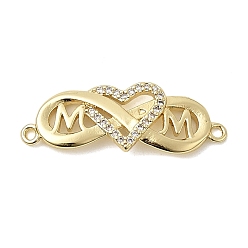 Настоящее золото 18K Подвески-шармы с микропаве из прозрачного кубического циркония в форме сердца из латуни, долговечный, стойки покрытие, без свинца и без кадмия, реальный 18 k позолоченный, 10x27.5x2.5 мм, отверстие : 1.2 мм