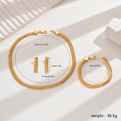 Золотой Набор винтажных женских браслетов, серег и ожерелий из латуни во французском стиле, золотые, показать на картинке