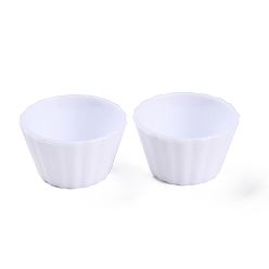 Белый Мини-пластиковая чашка для яичного пирога с имитацией яиц, Миниатюрный пейзаж, кухонная модель, аксессуары для кукольного домика, украшения, белые, 37x21 мм