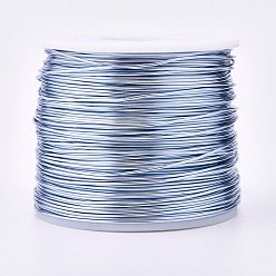 Cornflower Blue Round Aluminum Wire, Cornflower Blue, 18 Gauge, 1mm, about 492.12 Feet(150m)/roll