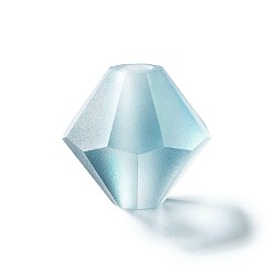 60001 840 Silver Aquamarine Matt Хрустальные бусины preciosa®, чешский хрусталь, биконус(451 69 302 рондель), 60001 840 матовый серебристый аквамарин, 6 мм, отверстие : 1 мм