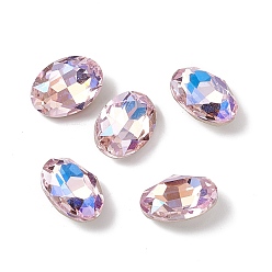 чертополох K 9 кабошоны из стеклянного страза, задние и задние, овальные, чертополох, 14x10x5.5 мм