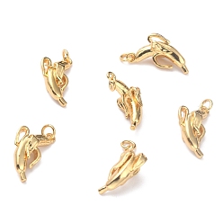 Real 18K Gold Plated Brass Pendants, Long-Lasting Plated, Banana, Real 18K Gold Plated, 17.5x9x6.5mm, Hole: 1.3mm