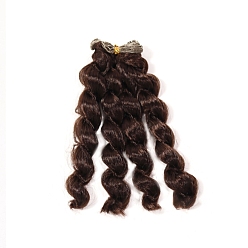 Coconut Brown Imitated Mohair Long Curly Hairstyle Doll Wig Hair, for DIY Girl BJD Makings Accessories, Coconut Brown, 5.91~39.37 inch(150~1000mm)