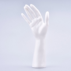 White Plastic Mannequin Female Hand Display, Jewelry Bracelet Necklace Ring Glove Stand Holder, White, 5.5x10.5x25cm