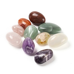 Mixed Stone 78Pcs 5 Style Natural Amethys & Rose Quartz & Green Aventurine & Botswana Agate & Dendritic Agate Beads, Healing Stones, for 7 Chakras Balancing, Crystal Therapy, Meditation, Reiki, Tumbled Stone, Vase Filler Gems, No Hole/Undrilled, Nuggets, 21x16x10.5mm