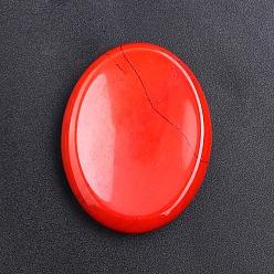 Red Agate Натуральный красный агат массажный камень, камень беспокойства большой палец, карманные пальмовые камни, для отдыха, боли, овальные, 45x35x8 мм