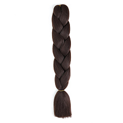 Coconut Brown Long Single Color Jumbo Braid Hair Extensions for African Style - High Temperature Synthetic Fiber