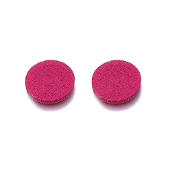 Hot Pink Non-Woven Fabric Cloth Perfume Pad, Flat Round, Hot Pink, 23mm