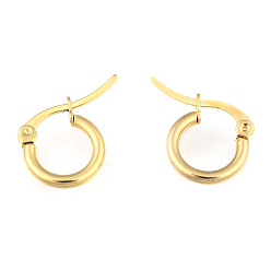 Golden 304 Stainless Steel Hoop Earrings, Hypoallergenic Earrings, Ring Shape, Golden, 12 Gauge, 12x2mm,  Pin: 0.7~1.3x0.68mm